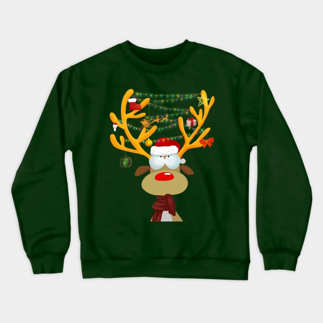 Reindeer decoration Crewneck Sweatshirt by quenguyen